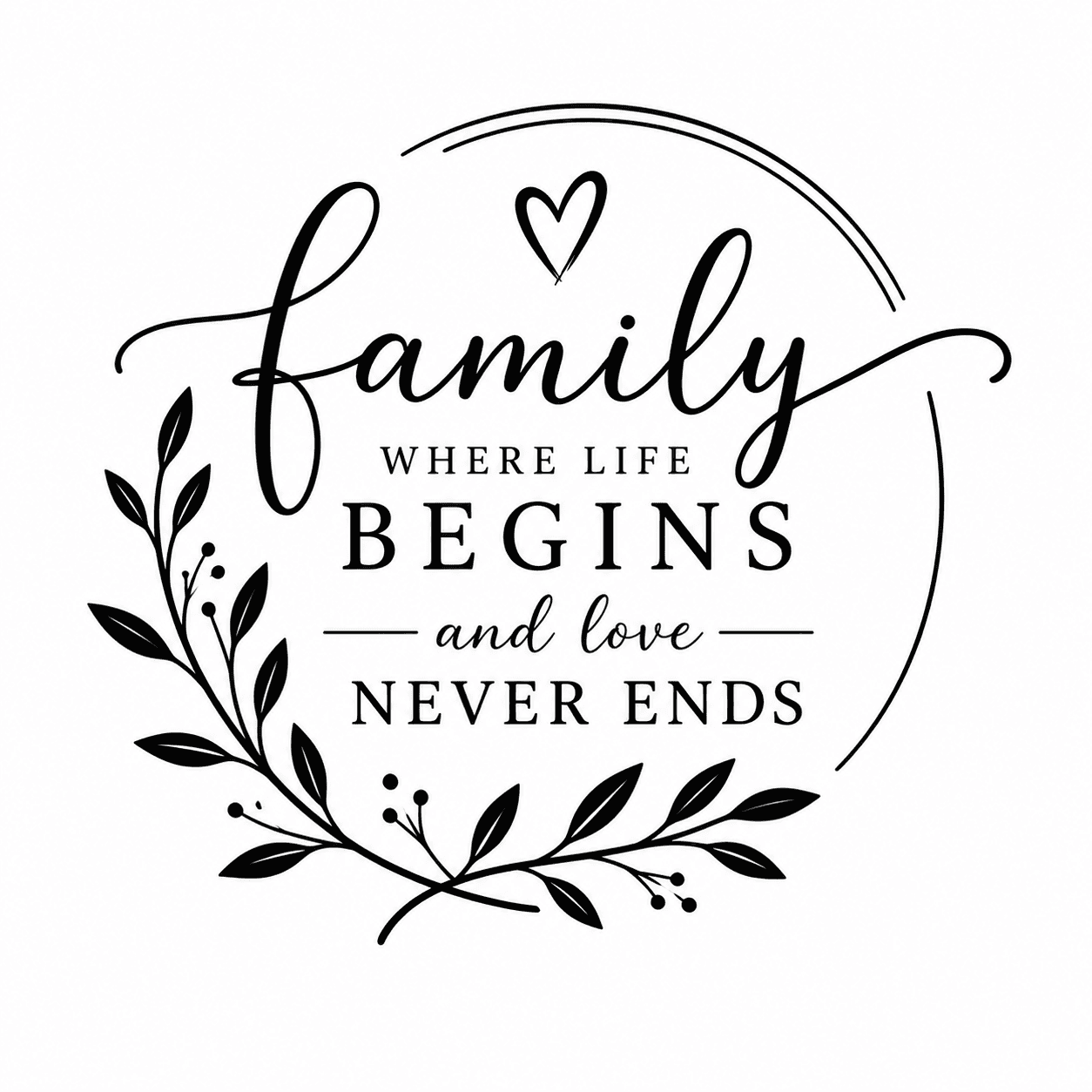 Engraved family sign